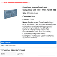 thumbnail image 2 of Front Door Interior Trim Panel - Compatible with 1980 - 1986 Ford F-150 1981 1982 1983 1984 1985, 2 of 4