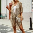 thumbnail image 5 of Babysbule Womens Cardigans Women's Kimono Beach Swimsuit Cover Up Chiffon Cardigan Summer Floral Print Women's Top Blouse, 5 of 9