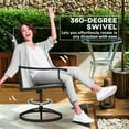 thumbnail image 4 of Outsunny Ensemble de 2 Chaises Pivotantes de Patio, Chaises d'Extérieur à Dossier Haut en Maille, Gris, 4 of 10