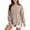 Khaki, variant on Luniro Women's Oversized Sweatshirts Casual Long Sleeve Side Slit Loose Fit Fall Pullover Shirt Tops