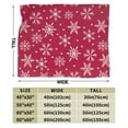 thumbnail image 4 of LNWH Red Winter Snowflake Pattern Throw Blanket, Flannel Sofa Blankets for All Seasons, 60"x50", 4 of 8