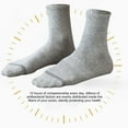 thumbnail image 4 of sunsanly 1 Pair Men Cotton Socks Mid-tube No Odor Striped Solid Color High Elasticity Anti-slip Breathable Soft Sweat-absorption Anti-shrink Sports Fall Winter Socks, 4 of 8