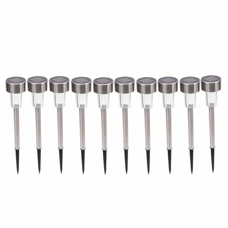 

10PCS 5W High Brightness Solar Power LED Lawn Lamps with Lampshades White & Silver