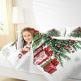 thumbnail image 4 of Manfei Chic Christmas Tree Bedding Comforter Set,Happy New Year Twin Comforter Sets,White Green Red Bedding Set For Girls Kids,Microfiber Bedroom Decor Reversible,2 Pieces, 4 of 8