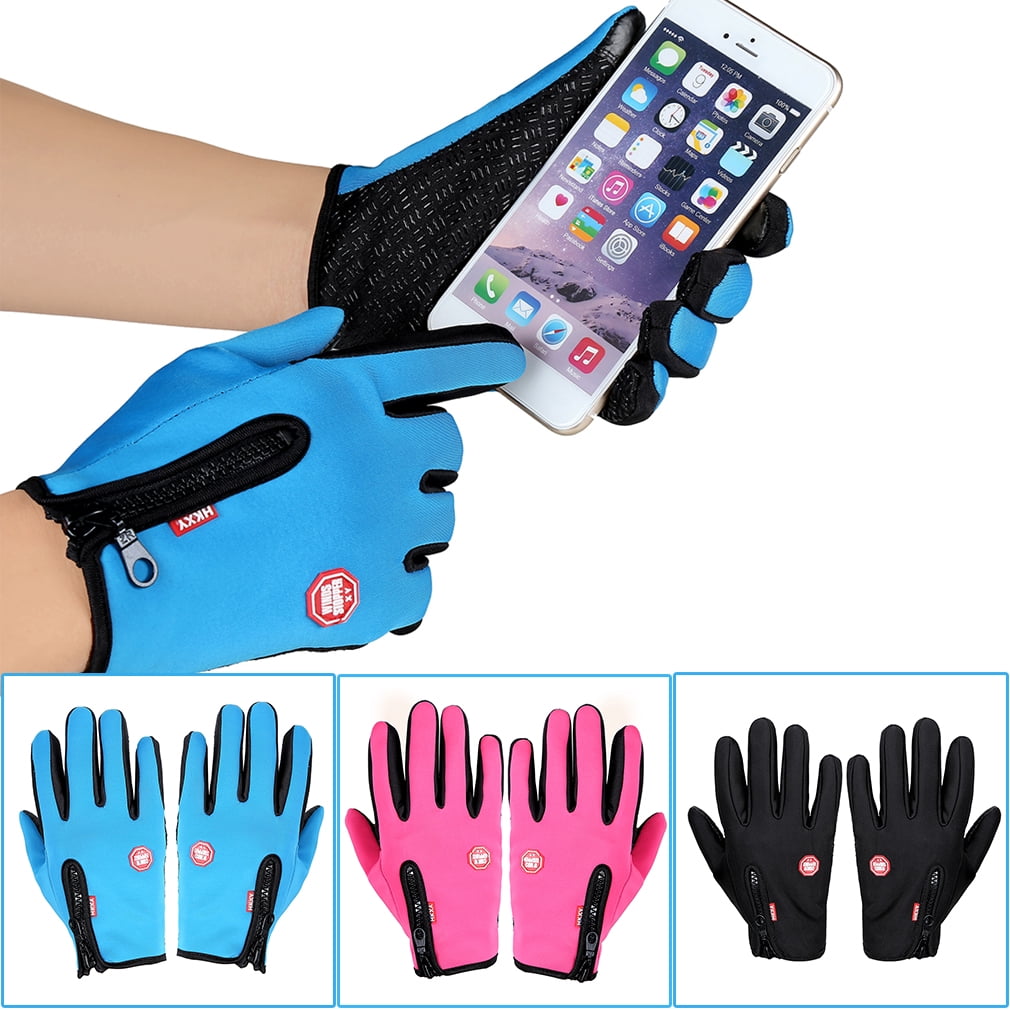 Women Men Motorcycling Touchscreen Winter Outdoor Riding Waterproof Gloves by konxa