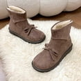 thumbnail image 4 of Bnwani Boots for Women New Fashion Cotton Toe Zipper Flat Snow Boot Brown Size 7, 4 of 8