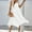 White, variant on EGNMCR Summer Dresses Women Trendy 2024 Womens Dresses Short Sleeve V Neck Drawstring Casual Ruffle A-Line Mini Dress