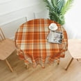 thumbnail image 2 of Fall Tablecloth 70 Inch Round Autumn Thanksgiving Plaid Table Cloth Dust-Proof Wrinkle Resistant Rustic Tablecloth for Holiday Kitchen Dining Room Party Picnic Indoor Outdoor, 2 of 6