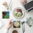 thumbnail image 1 of POGLIP Underwater World Coral Set of 4 Coaster for Drinks, Absorbent Ceramic Stone Coasters Cup Mat with Cork Base for Home Kitchen Room Coffee Table Bar Decor, 1 of 3