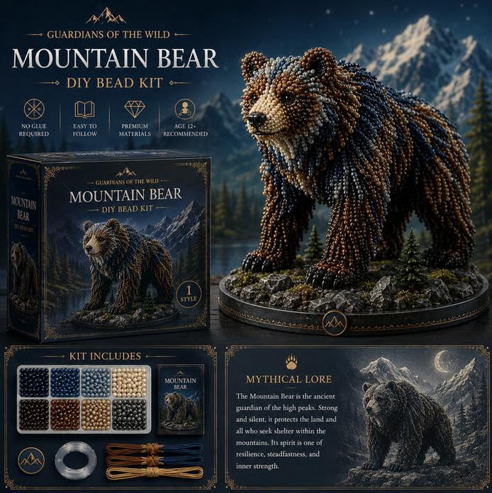 Mythical Guardian 3D Beaded Animal Kit, Diy Animal Beading Kit for