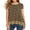 FP Panther khaki, variant on JWD Women's Tops Short Sleeve Lace Trim O-Neck A Line Tunic Blouse Black-Large