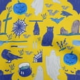 thumbnail image 1 of oneOone Cotton Cambric Yellow Fabric Halloween Sewing Fabric By The Yard Printed Diy Clothing Sewing Supplies 42 Inch Wide, 1 of 4