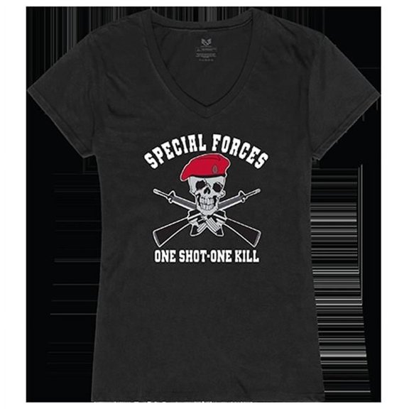 One Shot Graphic V-Neck T-Shirts, Black - Extra Large