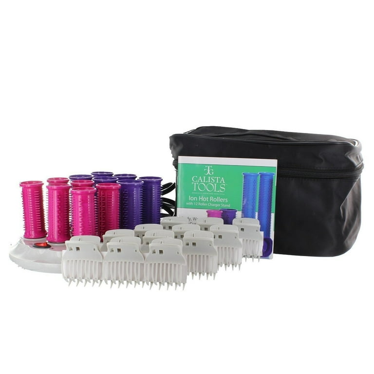 Calista Ion Hot Rollers Short Style Set With store 12 Roller Charger Stand