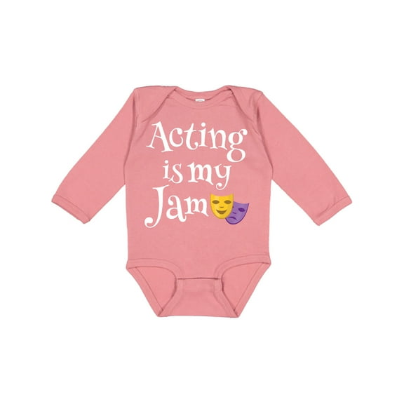 Inktastic Acting is my Jam Drama Theater Actress Boys or Girls Long Sleeve Baby Bodysuit