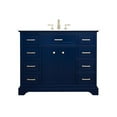 thumbnail image 3 of Elegant Decor Americana 42" Solid Wood and Metal Single Bathroom Vanity in Blue, 3 of 8