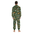 thumbnail image 4 of FORMRS Onesies Pajama for Adults Unisex Hoodie Winter Jumpsuit One Piece Sleepwear, Sizes S-2XL, Orange Flowers, 4 of 7