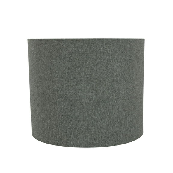 Aspen Creative 31100 Transitional Drum (Cylinder) Shaped Spider Construction Lamp Shade in Grey, 12" wide (12" x 12" x 10")