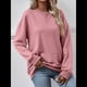 thumbnail image 5 of Sudadera de Larga para Mujer, Informal, con Cuello Redondo, , Ligera y con Bolsillo. Rosa L, 5 of 10