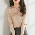 thumbnail image 1 of Irregular Thin Tops Base Knitted Sweaters 2024 New Women'S Inner Wear Slim Fit, 1 of 5