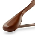 thumbnail image 3 of Casafield 6 Wide Shoulder Wooden Suit Hangers, Walnut - Non-Slip Pant Bar & Swivel Hook, 3 of 4