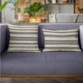 thumbnail image 2 of Plutus Brands Blue, Beige Plutus Lanes Stripe Luxury Throw Pillow 26 in x 26in, Double Sided 26" x 26", 2 of 3