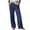 AA-Navy, variant on Womens Wide Leg Linen Pants Button High Waist Summer Beach Pant Solid Color Business Casual Work Trousers with Pockets, Navy, XXL