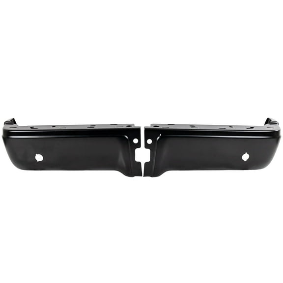 Step Bumper Compatible with FORD F-150 2009-2014 Powdercoated Black with Rear Object Sensors Hole Styleside