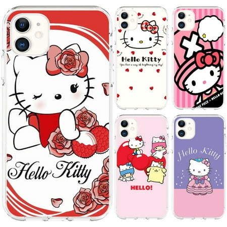 Lollanda Phone Case for iPhone 13 Pro Case 11 12 Case Pro Max Case Hello Kitty Cute Soft iPhone Case