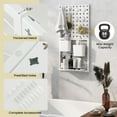 thumbnail image 6 of Topcobe Pegboard Combination Kit Combination Wall Organizer with Magnets and Hooks, Multifunctional Storage Shelves, White, 6 of 8
