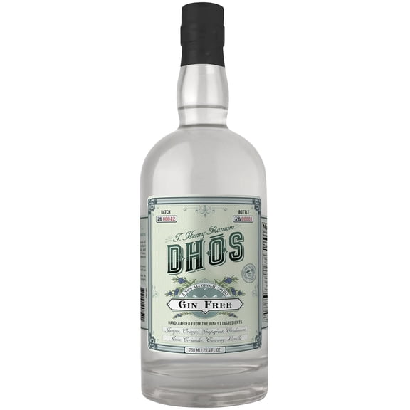 Dhos Handcrafted Non-Alcoholic Gin - Keto-Friendly, Zero Sugar, Zero Calories, Zero Proof - 750 ML - Perfect for Mocktails - Made in USA