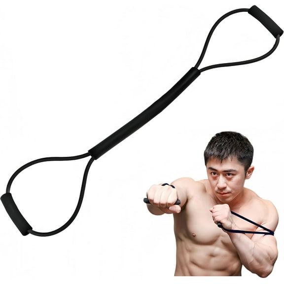 BYXAS Boxing Resistance Bands for Speed, Strength – Ideal for Fighters, Athletes, and Fitness Enthusiasts to Enhance Combat Techniques and Home Training with Varied Resistance (Black Max 35Lb)