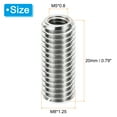 thumbnail image 2 of Unique Bargains Adaptateurs Filetés Manchon Réducteur Écrou M8 * 1,25 Mâle à M5 * 0,8 Femelle Réparation Insert Vis Réducteur 20mm 10 Pcs, 2 of 6