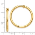 thumbnail image 3 of Real 14kt Yellow Gold Non-Pierced Hoops Earrings; for Adults and Teens; for Women and Men, 3 of 3