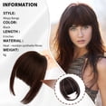 thumbnail image 3 of Ruiboury Exquisite Craft Clip In Bangs Hair Extensions For Different Hair Styles Bangs Hair Clip True Colors Deep Brown, 3 of 6