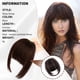 thumbnail image 1 of Guardurnaity Clip artesanal exquisito de fibra de alta temperatura en extensiones de cabello con flequillo para estilos informales y oficiales Cuidado del cabello Marrón oscuro, 1 of 6