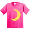 thumbnail image 3 of Inktastic Cute Yellow Moon Youth T-Shirt, 3 of 5