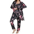 thumbnail image 5 of Vetsdori Long Sleeve Pajamas Sets for Women Lightweight Nightwear PJS,3 Pieces Soft Sleepwear Pants Homewear Womens Pajamas Fashion, 5 of 5