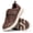 Mahogany, variant on Men's Extra Wide Fit Hook&Loop Walking Shoes Slip-Resistant Casual Shoes For Foot Pain Relief