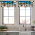 thumbnail image 3 of LALILO Kitchen Curtain Valance Famous Mosaic Sidewalk And Rod Pocket Window Curtain 52"x 18" Set of 2, 3 of 5