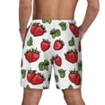 thumbnail image 2 of Lsque Mens Swim Trunks Hand Drawn Strawberry Pattern - Bathing Suit Compression Liner - Beach Swim Shorts Swimwear - (S-3XL) - Stretch Quick Dry -3X-Large, 2 of 9