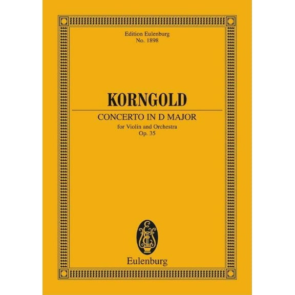 Concerto in D Major, Op. 35: Study Score