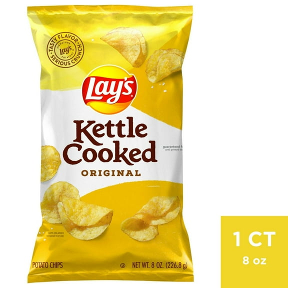 Lay's Kettle Cooked Original Flavored Potato Chips,1PK