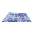 thumbnail image 2 of Ahgly Company Machine Washable Indoor Round Abstract Blue Modern Area Rugs, 8' Round, 2 of 4