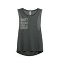thumbnail image 1 of What Would Abbi And Ilana Do Women's Fashion Sleeveless Muscle Tank Top Tee Charcoal Grey Small, 1 of 4