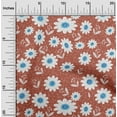 thumbnail image 2 of oneOone Viscose Jersey Orange Fabric Florals Sewing Craft Projects Fabric Prints By Yard 60 Inch Wide, 2 of 7
