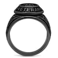 thumbnail image 3 of US Veterans Ring for Men and Women Unisex 316L Stainless Steel Military Patriotic Ring in Black, 3 of 7