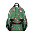 thumbnail image 3 of Football Field Green Pattern Cute School Backpack Bag for School with Padded Back and Adjustable Shoulder Straps 15.25"x11.5"x5.25", 3 of 5