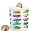 thumbnail image 1 of Diamond Piggy Bank, Round Oval Gems Diamonds Emerald Supreme Sublime Worth World Design Girls Print, Ceramic Coin Bank Money Box for Cash Saving, 3.6" X 3.2", Multicolor, by Ambesonne, 1 of 4
