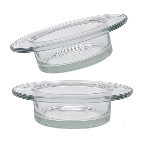 Rvaymup 2 Pack Glass Essential Oil Trays Wax Melt Replacement Dishes Candle Warmer Bowls